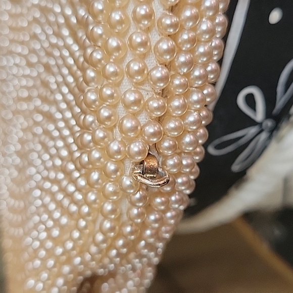 EUC- Vintage Seed Pearl Beaded Wedding / Evening Clutch - Picture 6 of 6